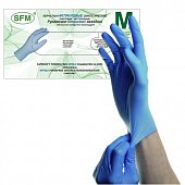 Купить перчатки sfm смотровые нестерильные нитриловые неопудрен текстурир размер m, 100 пар, голубые в Нижнем Новгороде