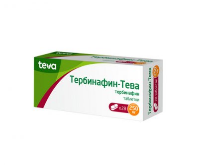 Купить тербинафин-тева, таблетки 250мг, 28 шт в Нижнем Новгороде