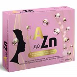 Витаминно-минеральный комплекс для женщин от А до Zn, таблетки, покрытые оболочкой 1100мг, 30 шт БАД
