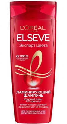 Купить l'oreal (лореаль) elseve эксперт цвета, шампунь для волос ламинирующий, 400мл в Нижнем Новгороде