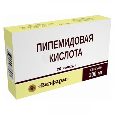 Купить пипемидовая кислота, капс 200мг №20 (велфарм ооо, россия) в Нижнем Новгороде