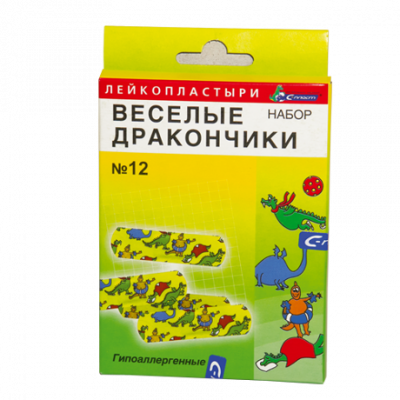 Купить сарепта пластырь бактерицидный веселые дракончики, 12 шт в Нижнем Новгороде