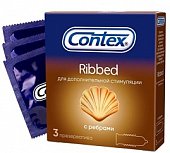Купить contex (контекс) презервативы ribbed с ребрышками 3шт в Нижнем Новгороде