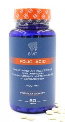 Купить b-vit фолиевая кислота, таблетки 400мкг 60 шт бад в Нижнем Новгороде