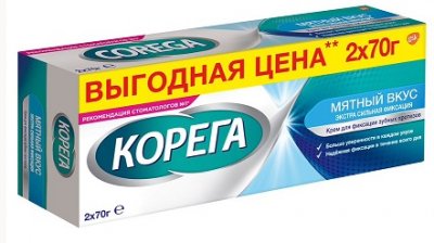 Купить корега крем для фиксации зубных протезов экстрасильная фиксация мятный 70г, 2 шт в Нижнем Новгороде