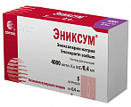 Купить эниксум, раствор для инъекций 4000 анти-ха ме шприцы 0,4мл, 5 шт в Нижнем Новгороде