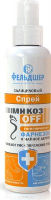 Купить фельдшер микозoff, спрей салициловый гигиенический фарнезол и чайное дерево, 190мл в Нижнем Новгороде