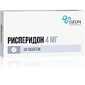 Купить рисперидон, таблетки, покрытые пленочной оболочкой 4мг, 20 шт в Нижнем Новгороде