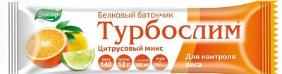 Купить турбослим, батончик белковый для контроля веса цитрусовый микс, 50г бад в Нижнем Новгороде