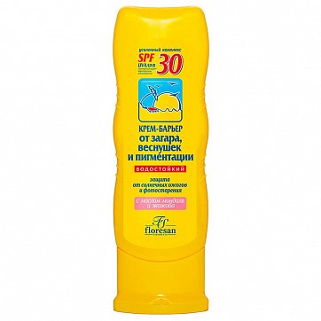 Флоресан (Floresan) крем-барьер от загара, веснуш и пигментации водостойкий, 125мл SPF-30
