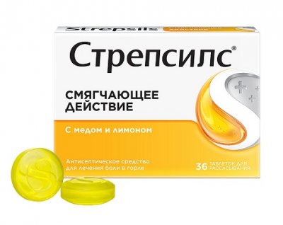 Купить стрепсилс с медом и лимоном, тбл д/рассас. №36 в Нижнем Новгороде