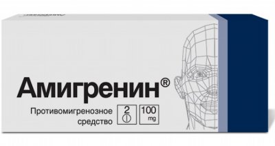 Купить амигренин, таблетки, покрытые пленочной оболочкой 100мг, 2шт в Нижнем Новгороде