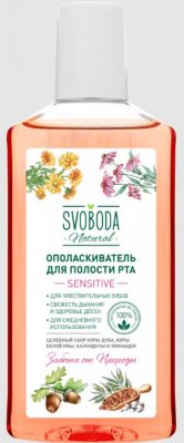 Купить svoboda natural (свобода натурал) ополаскиватель для полости рта sensitive, фл 300 мл в Нижнем Новгороде