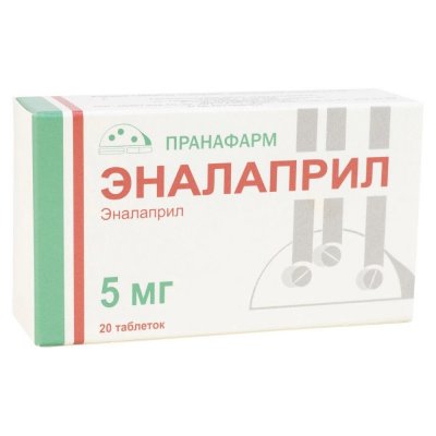 Купить эналаприл, таблетки 5мг, 20 шт в Нижнем Новгороде