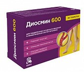 Купить диосмин 600, таблетки покрытые оболочкой массой 1,1г, 60 шт бад в Нижнем Новгороде