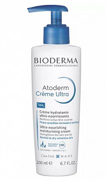 Bioderma Atoderm (Биодерма) крем для лица и тела ультра с помпой, 200мл