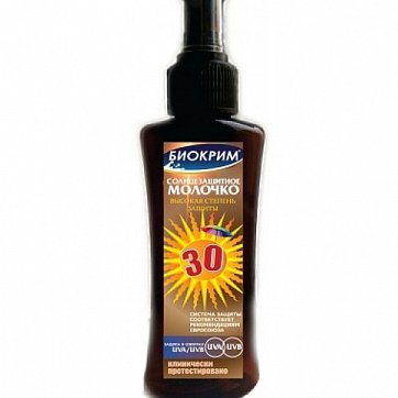 Биокрим молочко солнцезащитное с распылителем, 150мл SPF 30