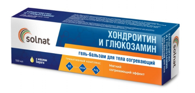 Купить solnat (солнат) гель-бальзам для тела согревающий хондроитин и глюкозамин, 100 мл в Нижнем Новгороде