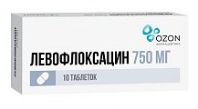 Купить левофлоксацин, таблетки, покрытые пленочной оболочкой 750мг, 10 шт в Нижнем Новгороде