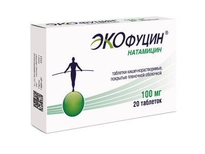 Купить экофуцин, таблетки кишечнорастворимые, покрытые оболочкой 100мг, 20 шт в Нижнем Новгороде