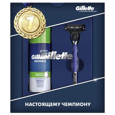 Купить gillette (жиллет) набор: mach 3 start станок для бритья+сменная кассета+пена для бритья для чувствительной кожи, 100 мл в Нижнем Новгороде