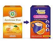 Купить звездочка флю, порошок для приготовления раствора для приема внутрь, апельсиновый, пакетики 15г, 10 шт в Нижнем Новгороде