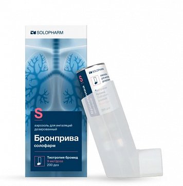 Бронприва солофарм, аэрозоль для ингаляций дозированный 9 мкг/доза, баллон 200 доз