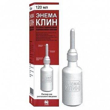 Энема Клин, раствор для ректального введения, флакон 120мл
