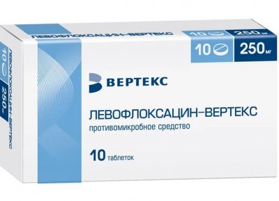 Купить левофлоксацин-вертекс, таблетки, покрытые пленочной оболочкой 250мг, 10 шт в Нижнем Новгороде