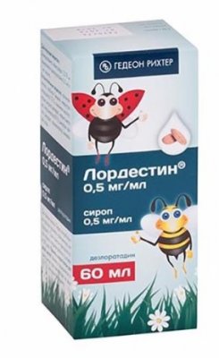 Купить лордестин, сироп 0,5мг/мл 60мл (гедеон рихтер оао, румыния) от аллергии в Нижнем Новгороде