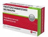 Купить пентоксифиллин велфарм, таблетки покрытые кишечнорастворимой оболочкой 100 мг, 60 шт в Нижнем Новгороде