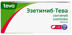 Купить эзетимиб-тева, таблетки 10мг 30шт в Нижнем Новгороде