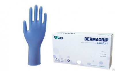 Купить перчатки dermagrip comfort смотр.нестер. нитрил. н/оп. р.s №100 пар (wrp, малайзия) в Нижнем Новгороде