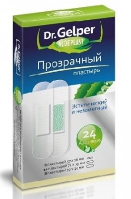Купить пластырь dr. gelper (др.гелпер) алоэпласт прозрачный, 24 шт в Нижнем Новгороде