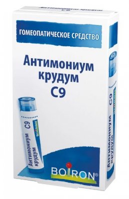 Купить антимониум крудм с9 гомеопатический монокомпонентный препарат минерально-химического происхождения, гранулы 4 г в Нижнем Новгороде