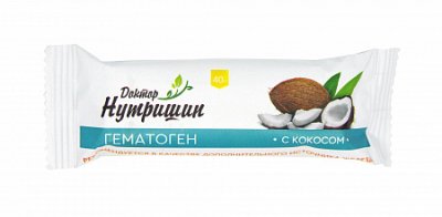 Купить гематоген доктор нутришин кокос 40г бад в Нижнем Новгороде