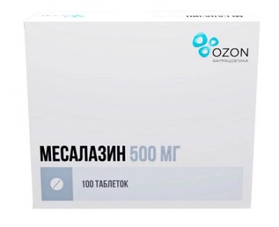Купить месалазин, таблетки кишечнорастворимые, покрытые оболочкой 500мг, 100 шт в Нижнем Новгороде