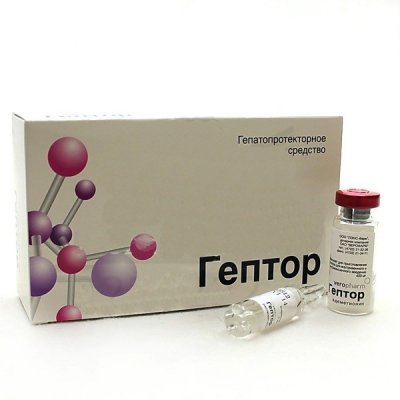Купить гептор, лиофилизат для приготовления раствора для внутривенного и внутримышечного введения 400мг+растворилель 5мл, 5 шт в Нижнем Новгороде