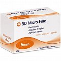 Иглы BD Micro-Fine Plus для шприц-ручки одноразовые 31G (0,25х6мм), 100 шт