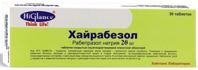 Купить хайрабезол, таблетки покрытые кишечнорастворимой пленочной оболочкой 20мг, 30 шт в Нижнем Новгороде