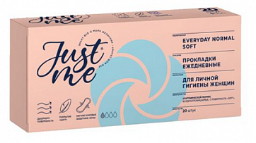 Just me (Джаст Ми) прокладки женские гигиенические ежедневные Everyday Normal Soft 20шт