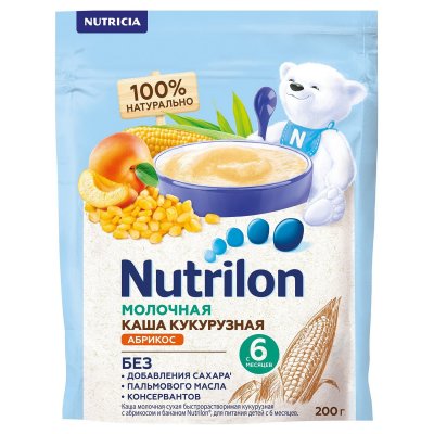 Купить nutrilon (нутрилон) каша молочная кукурузная с абрикосом с 6 месяцев, 200г в Нижнем Новгороде