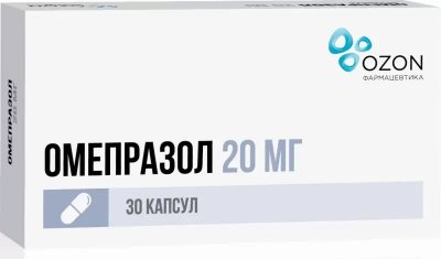 Купить омепразол, капсулы кишечнорастворимые 20мг, 20 шт в Нижнем Новгороде
