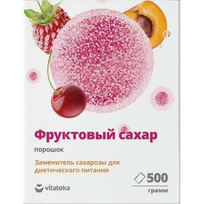 Купить vitateka (витатека) фруктовый сахар (фруктоза), порошок 500 г в Нижнем Новгороде