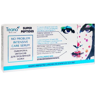 Купить тиана (teana) супер пептид сыворотка для лица интенсив для проблемной кожи ампулы 2мл, 10 шт в Нижнем Новгороде
