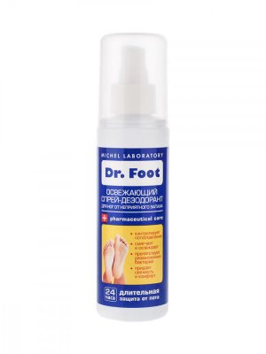 Купить dr foot (доктор фут) дезодорант для ног против неприятного запаха освежающий, спрей 150мл в Нижнем Новгороде
