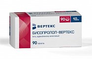 Купить бисопролол-вертекс, таблетки, покрытые пленочной оболочкой 10мг, 90 шт в Нижнем Новгороде