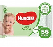 Купить huggies (хаггис) салфетки влажные для детей ультра комфорт алоэ 56шт в Нижнем Новгороде