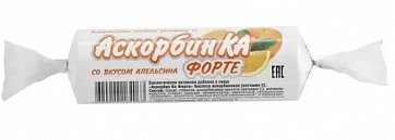 АскорбинКа Форте, таблетки жевательные со вкусом апельсина, 10 шт БАД