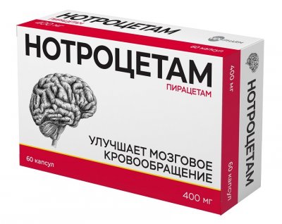 Купить нотроцетам, капсулы 400мг, 60 шт в Нижнем Новгороде